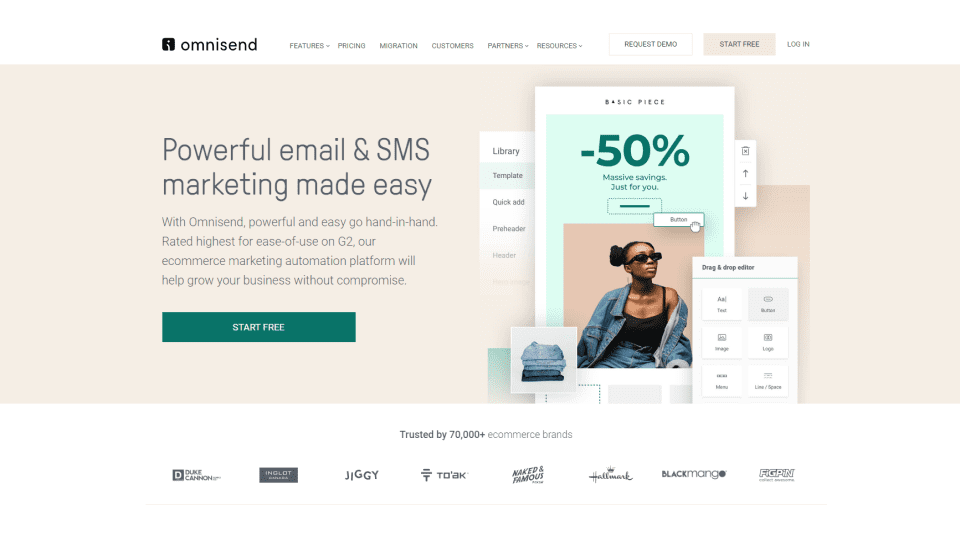 Omnisend Omnichannel Marketing e-commerce