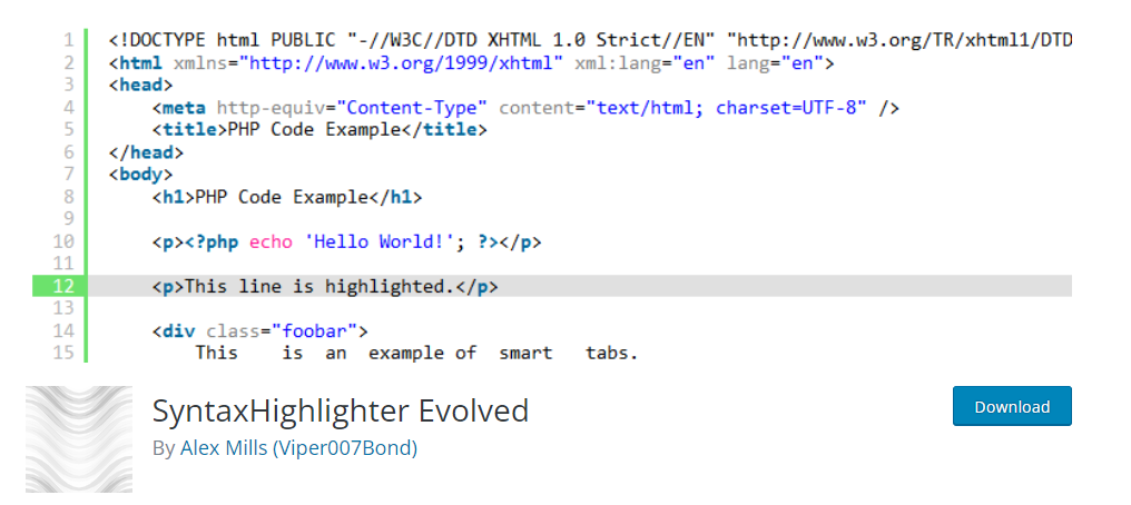 syntaxhighlighter berevolusi - Plugin Penyorot Sintaks WordPress