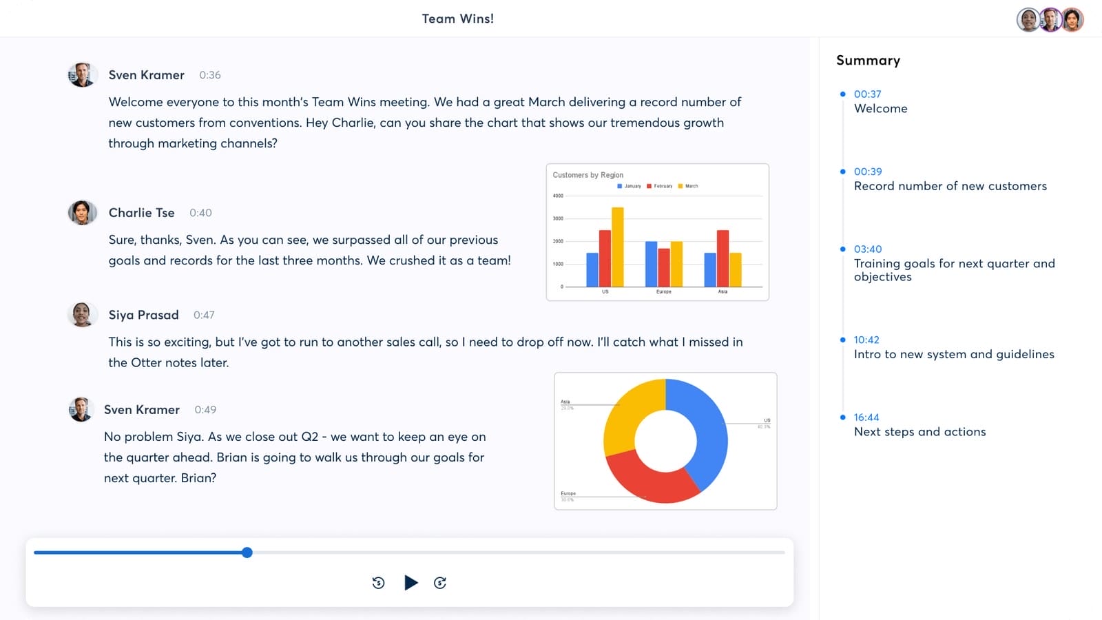 Résumé automatisé avec lecture et transcription