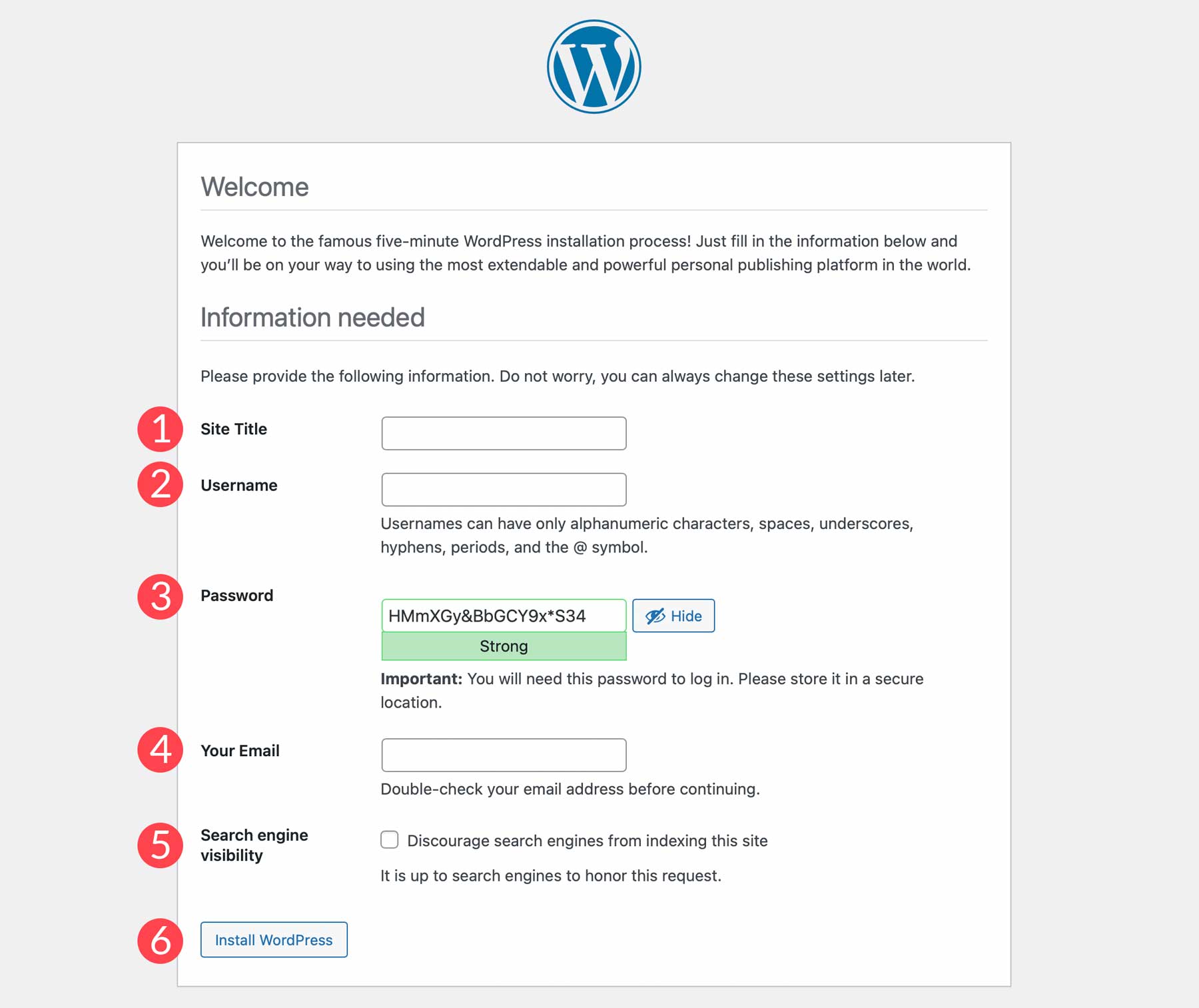 WordPress'i yapılandırın