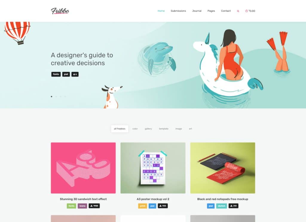 Fribbo | Freebies Blog Tema WordPress