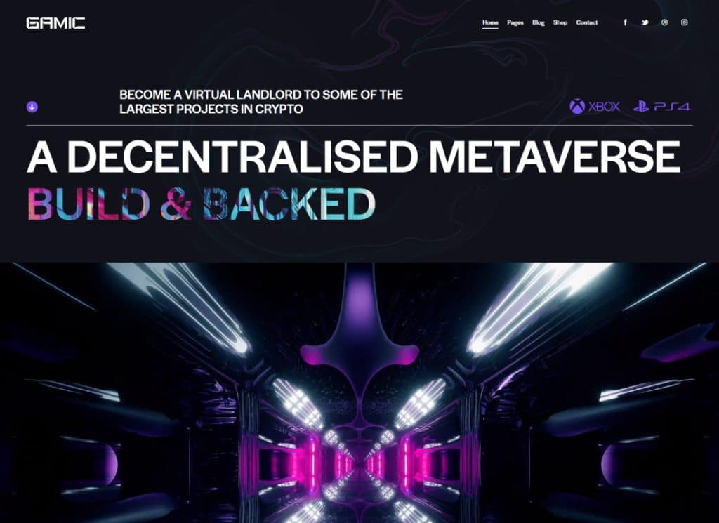 เกม | ธีม Metaverse Gaming & Crypto WordPress