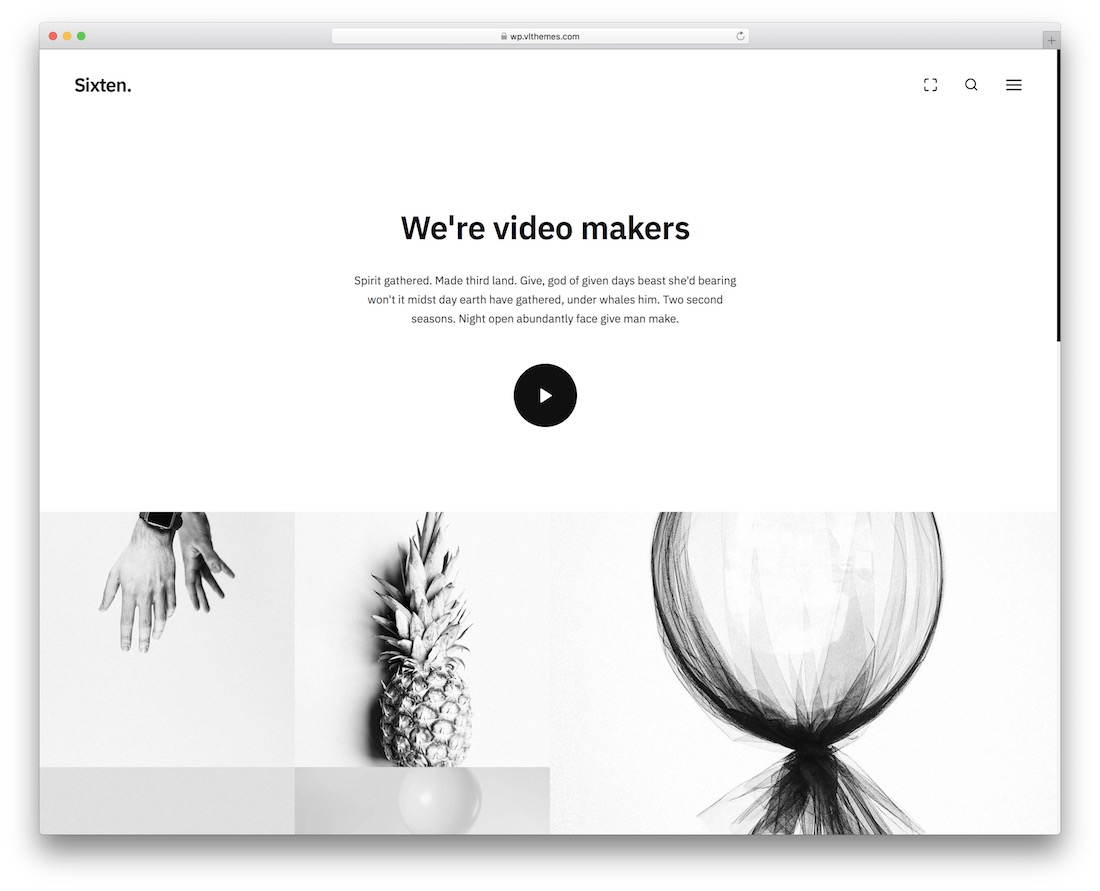 Sixten Videographer WordPress-Theme