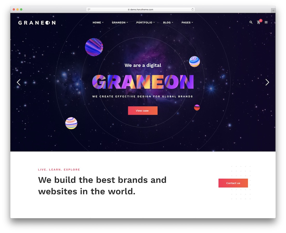 Тема WordPress для видеографа Graneon