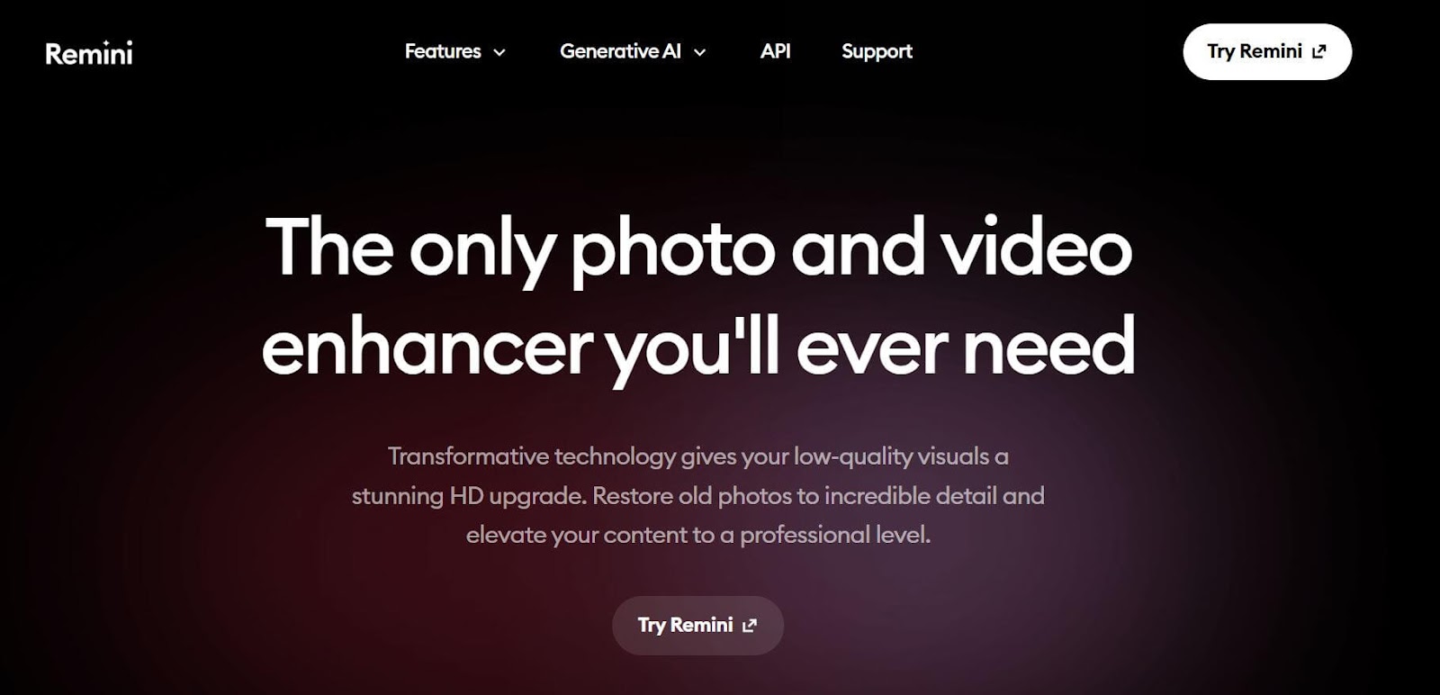 Remini: Photo Editing AI Tool