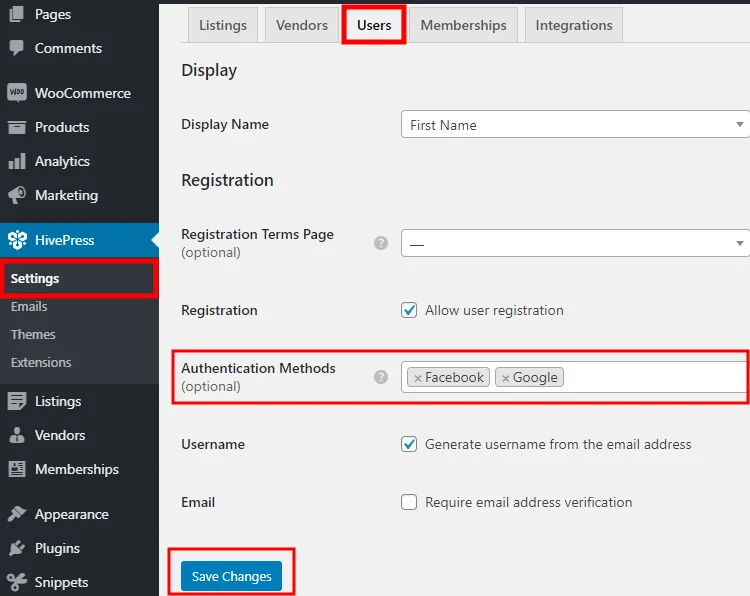 การเพิ่มวิธีการรับรองความถูกต้องให้กับเว็บไซต์ไดเร็กทอรีธุรกิจ WordPress