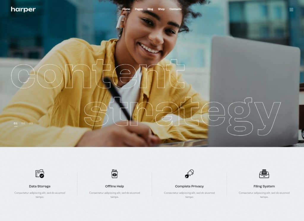 Harper - Tema WordPress Spesialis Copywriter & Pemasaran