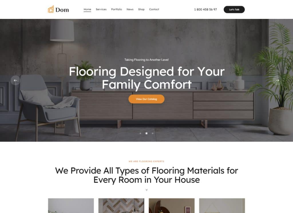 Dom - House Services Elementor WordPress Theme