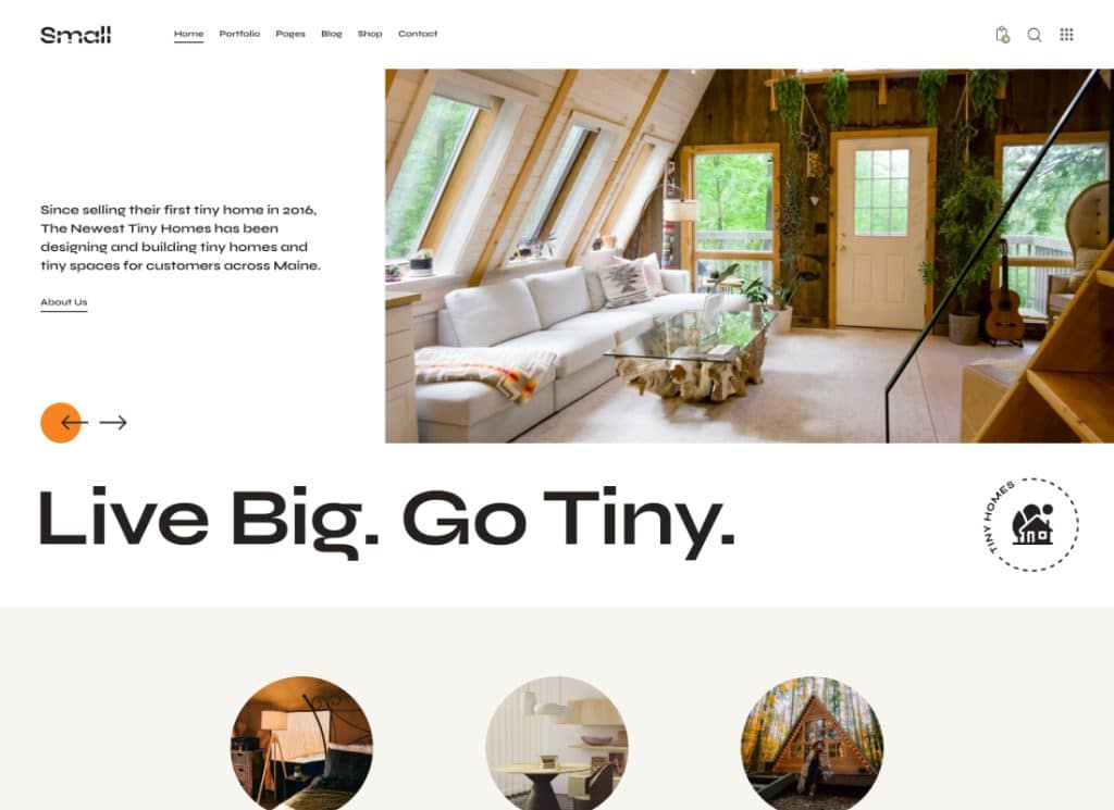 Small - Tiny House Living Lifestyle Tema WordPress