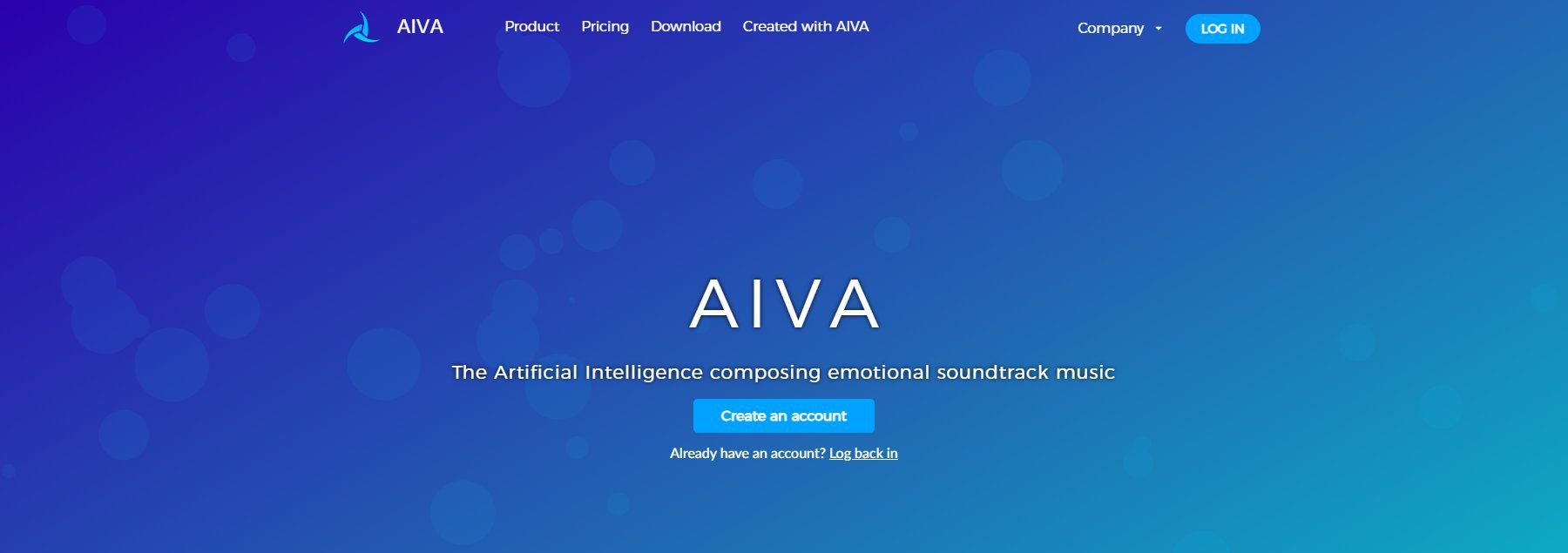 Aiva - Homepage Juni 2023