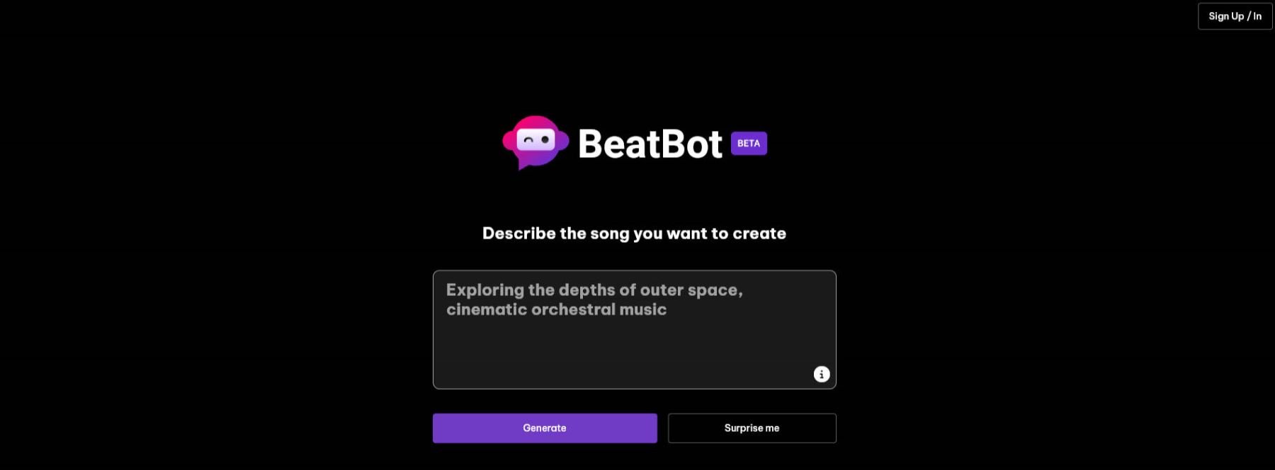 Beatbot - Homepage Juni 2023