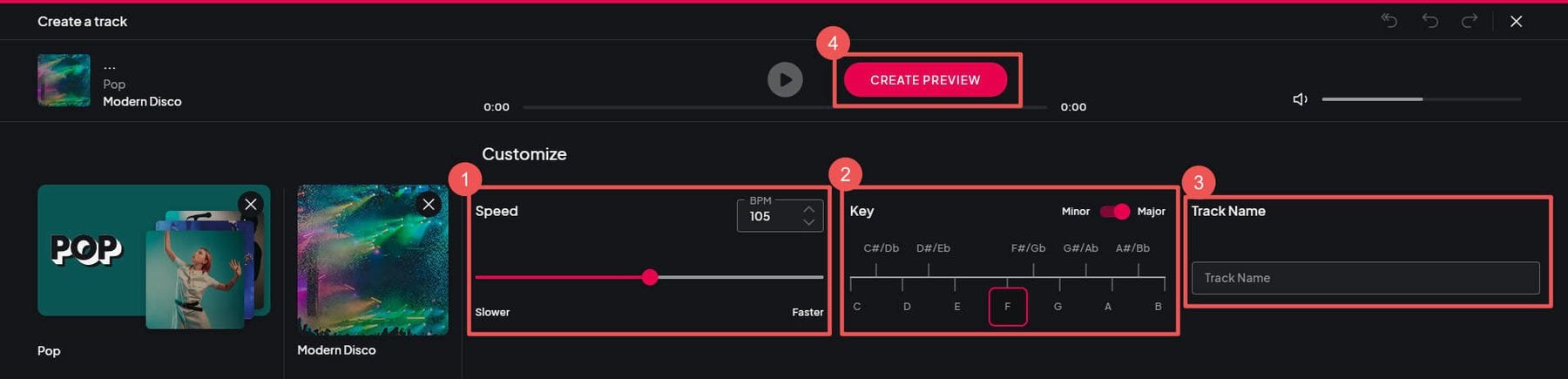 Soundful Create AI Tracks - Etapas 3-6