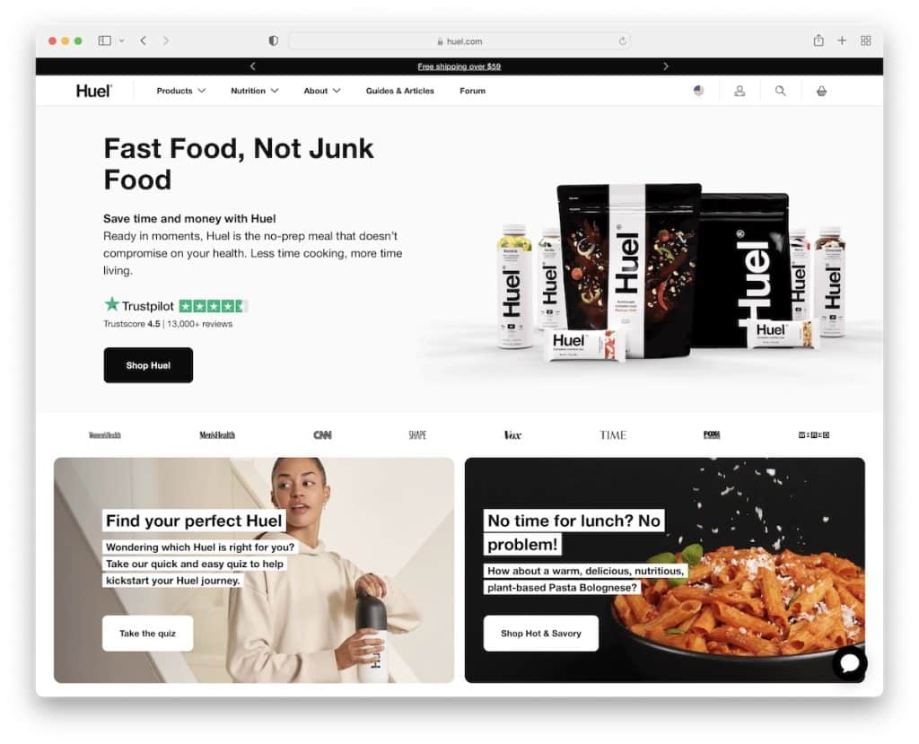 موقع huel shopify