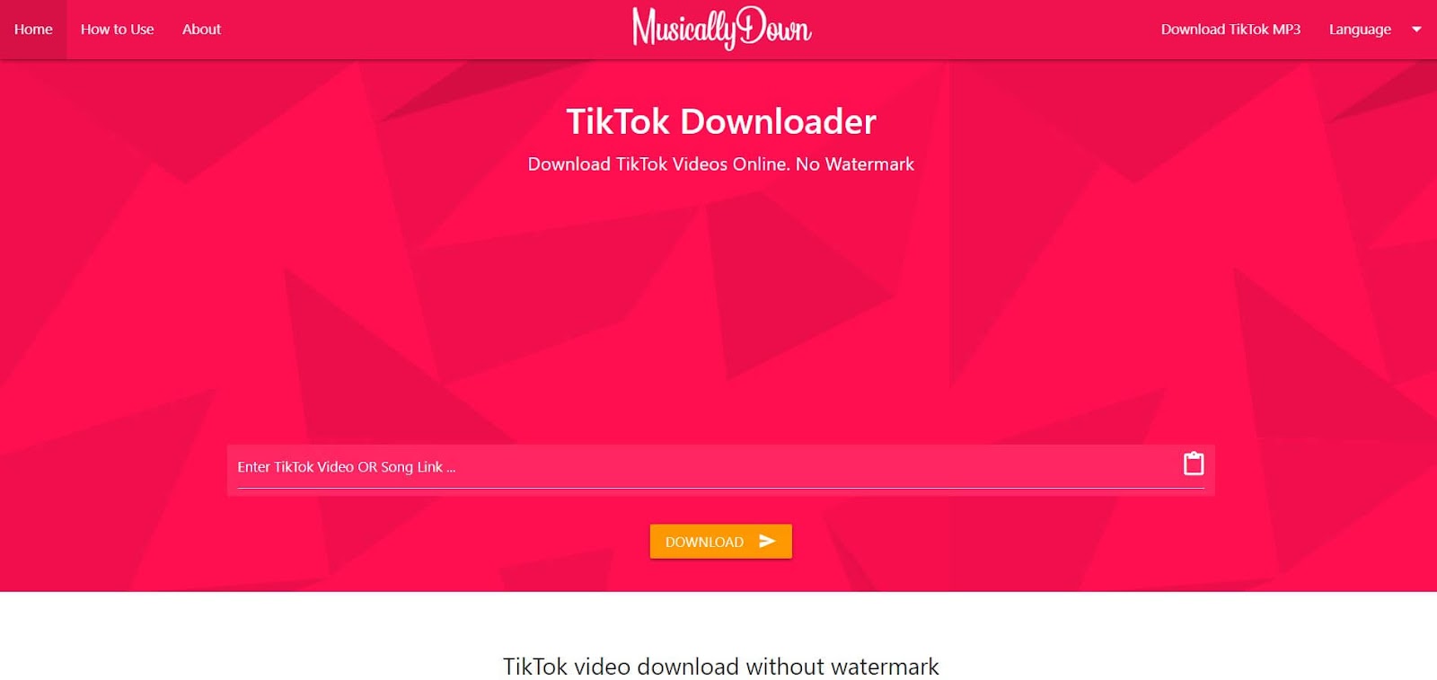 MusicallyDown: Online TikTok Logo Remover 