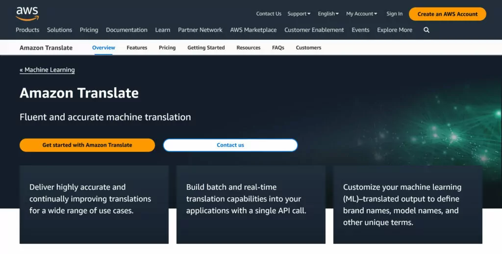 amazon translate software de tradução automática