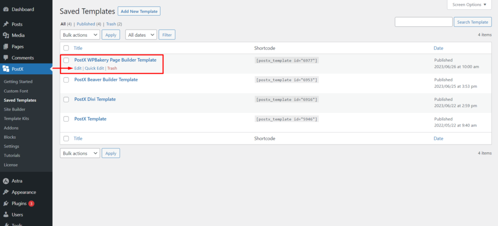 Customizing Saved Template of WPBakery