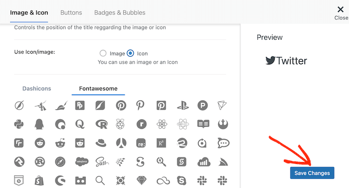 Publishing social icons on a WordPress website