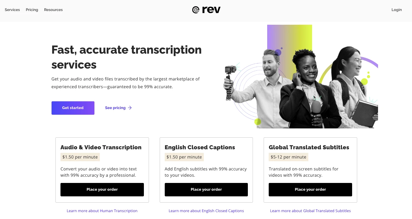 Rev 為 WordPress 提供了一些市場上最好的轉錄服務。