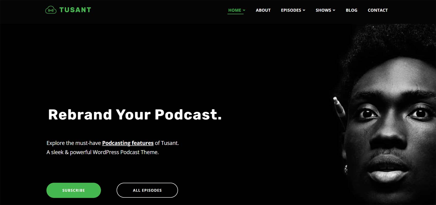 Tusant, tema podcast WordPress