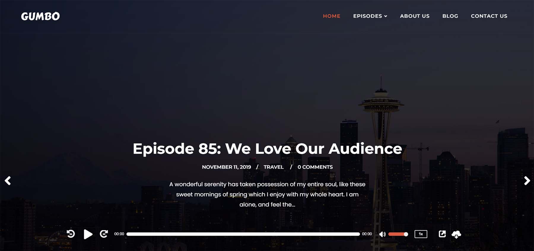 Gumdo, un thème de podcast WordPress