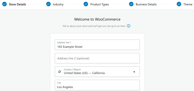 The WooCommerce setup wizard