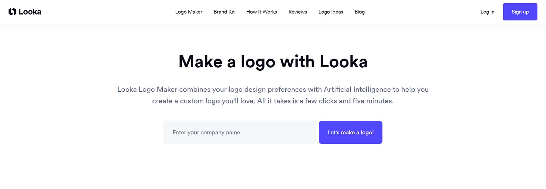 Looka, generator logo AI