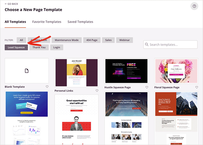 landing page templates