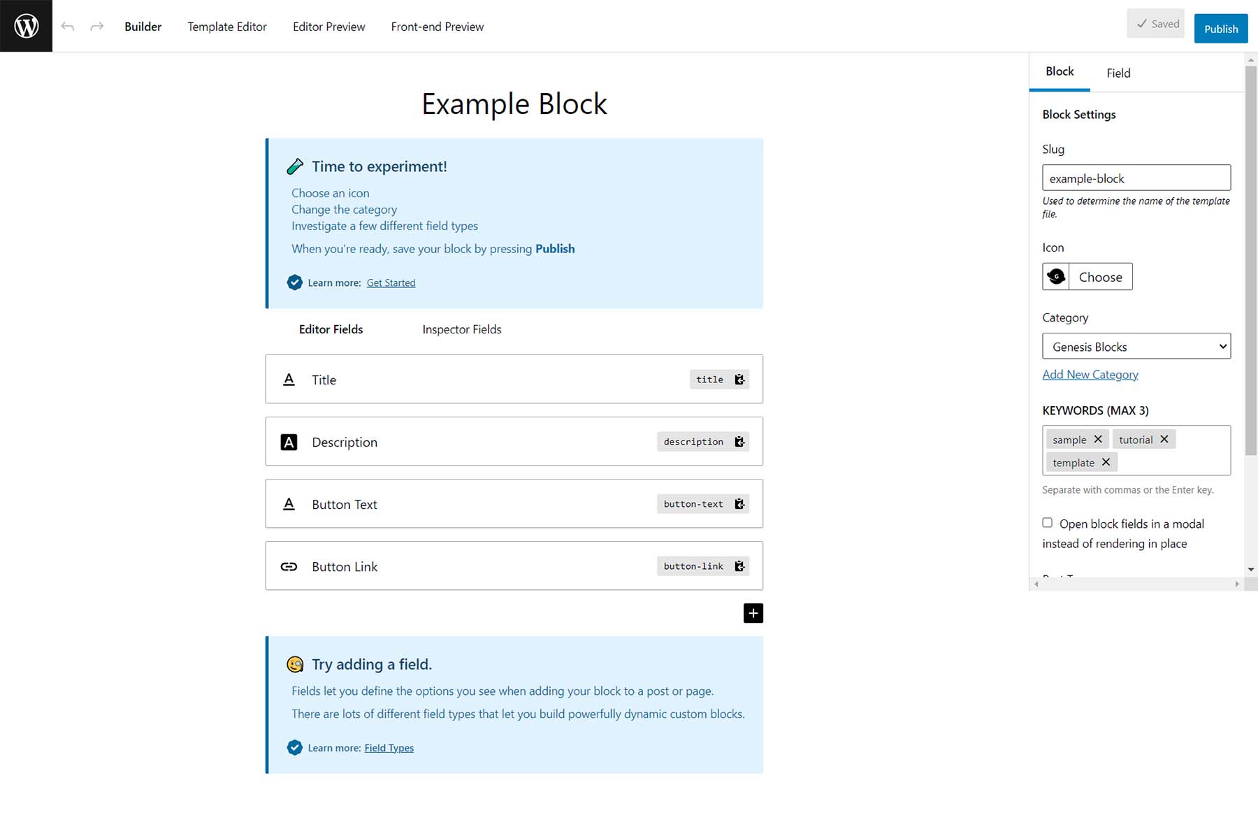 Genesis Pro でカスタム ブロックを構築する