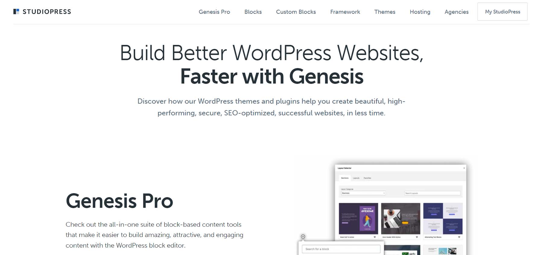 StudioPress และ Genesis Pro