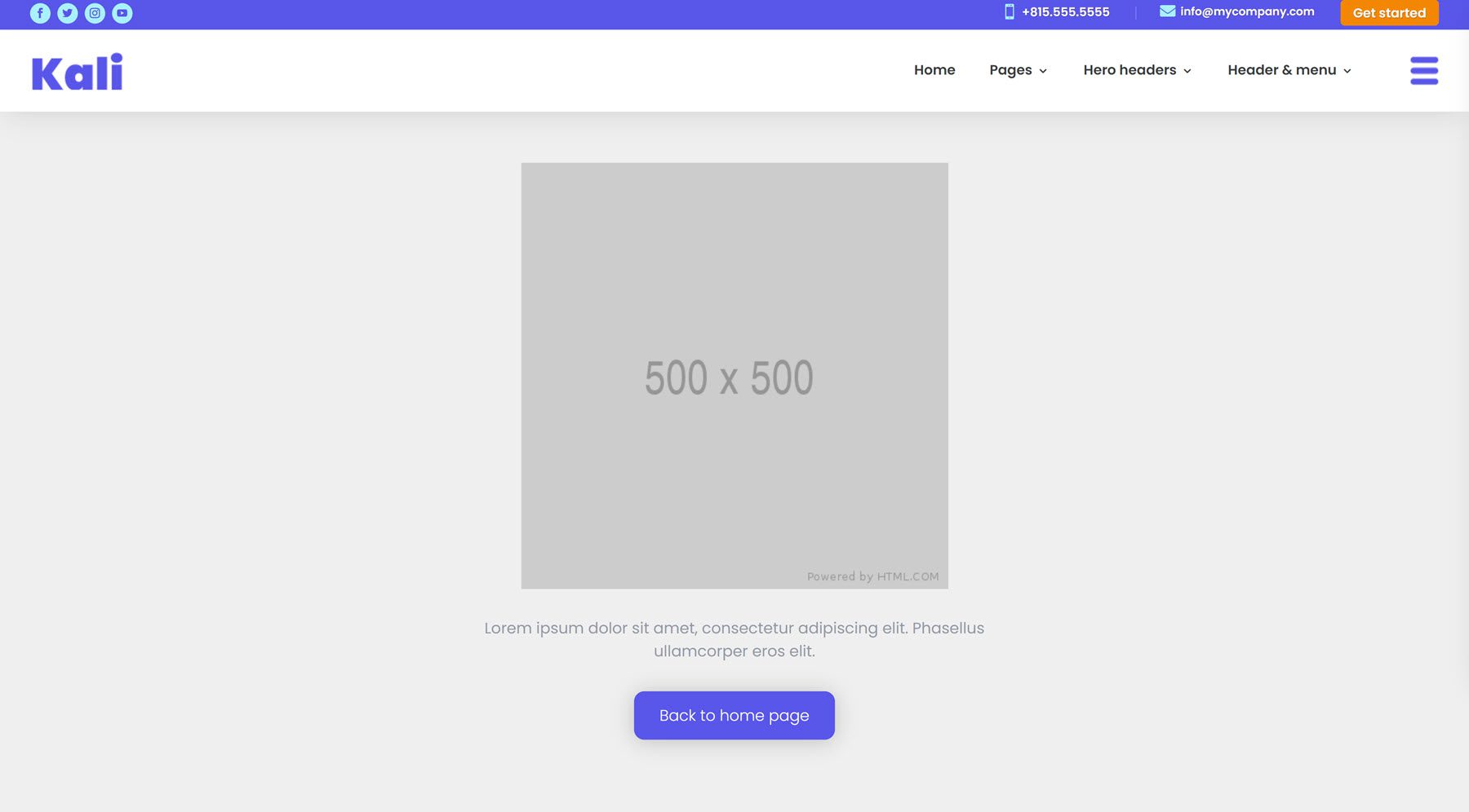 Kali Multi-Purpose Divi Child Theme 404 Page