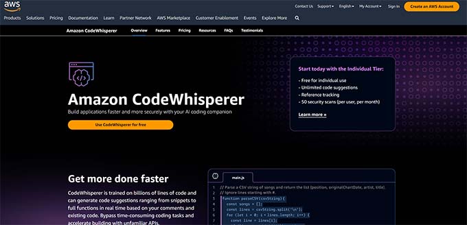 Amazon CodeWhisperer