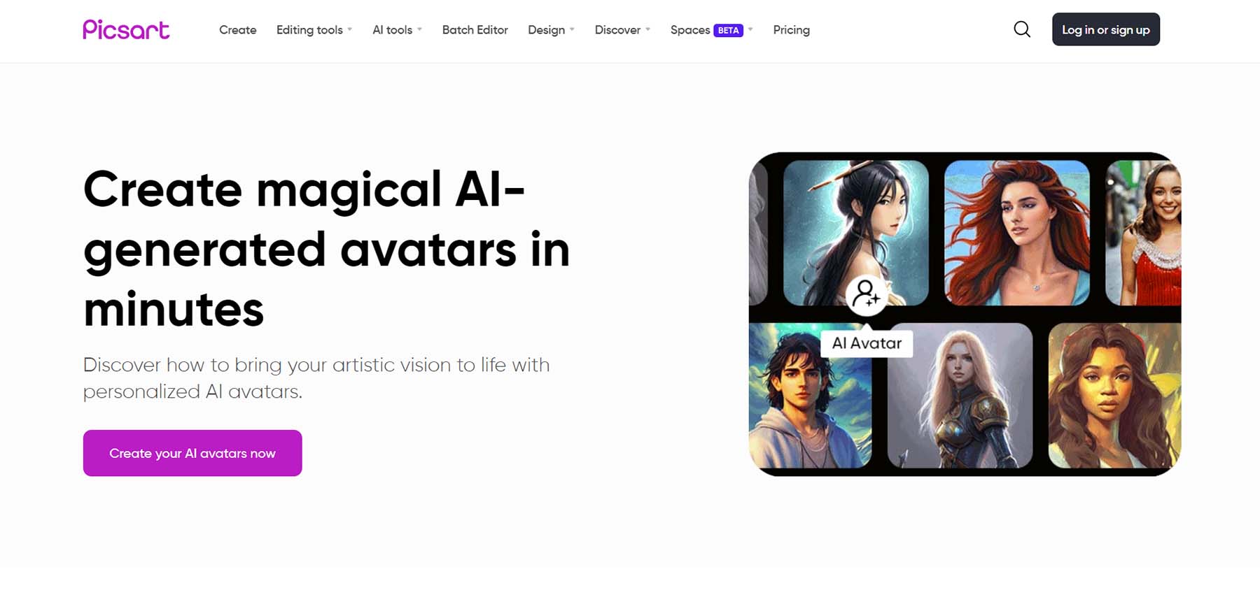 Generador de avatares Picsart AI