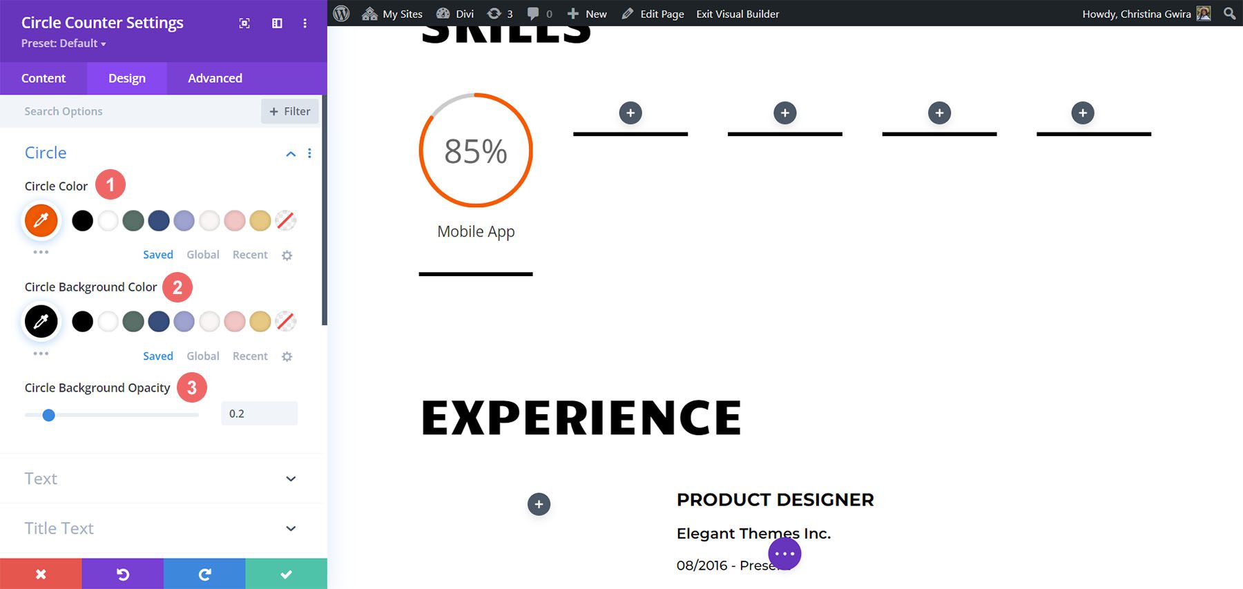 Circle Counter Design și branding de cerc