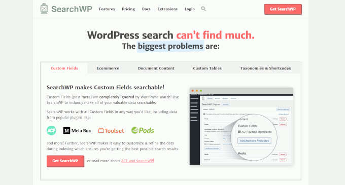 SearchWP website