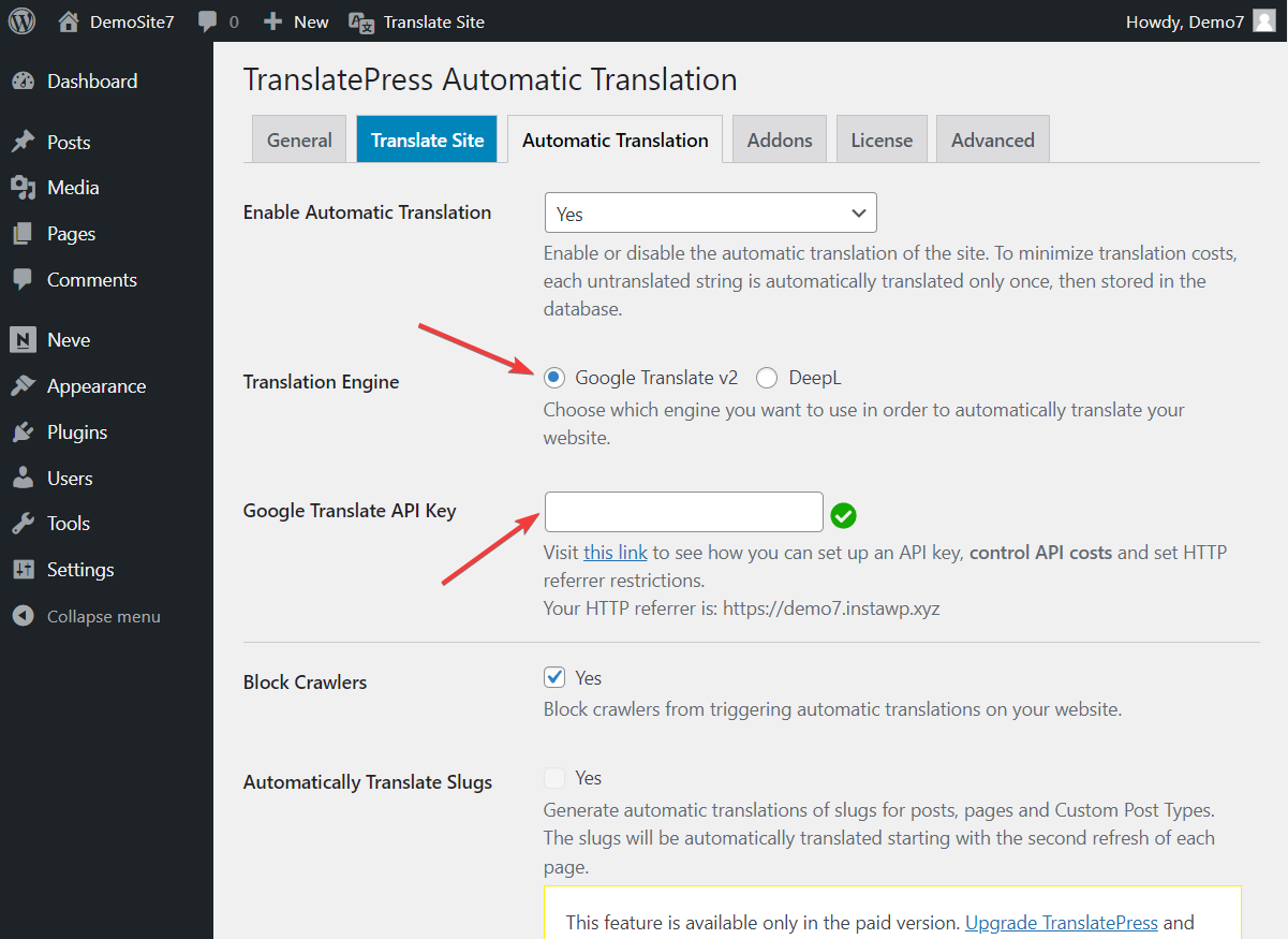 Choisissez entre Google Translate et DeepL pour les traductions automatiques