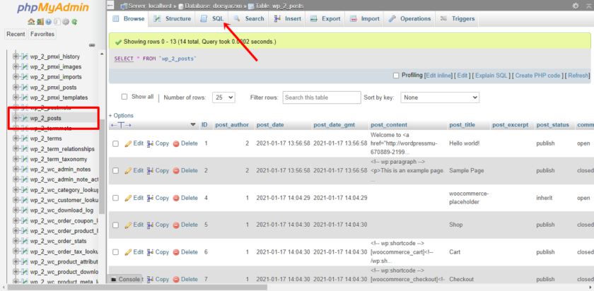 ค้นหาและแทนที่ข้อความผ่าน my-sql-query