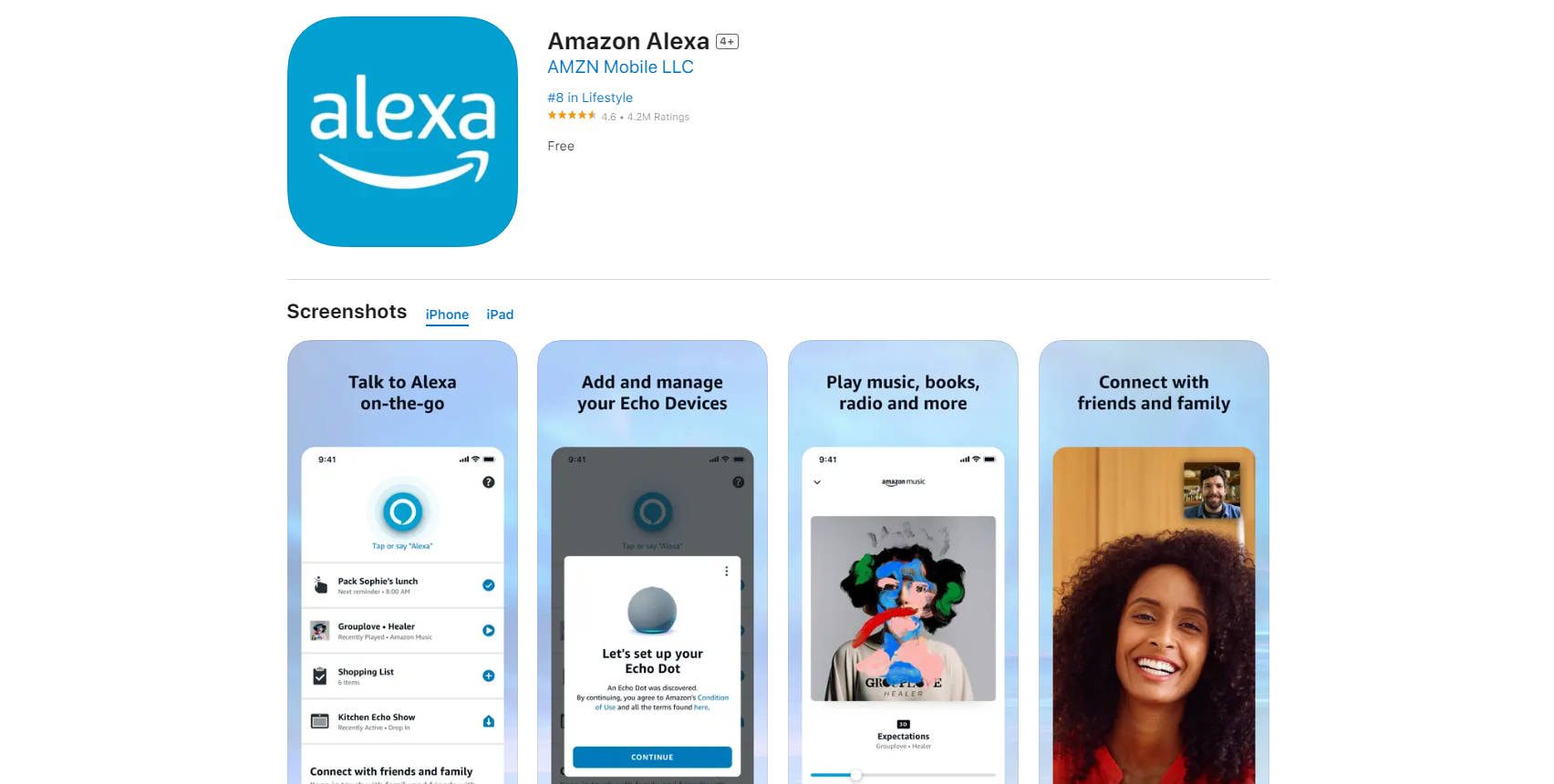 Amazon Alexa - Page d'accueil Juillet 2023