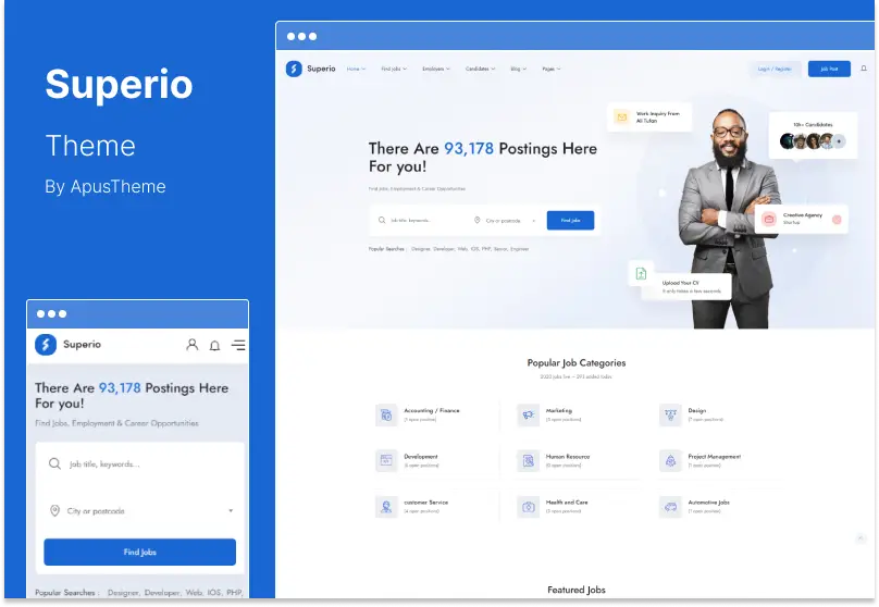 Tema Superio - Tema WordPress pentru Job Board