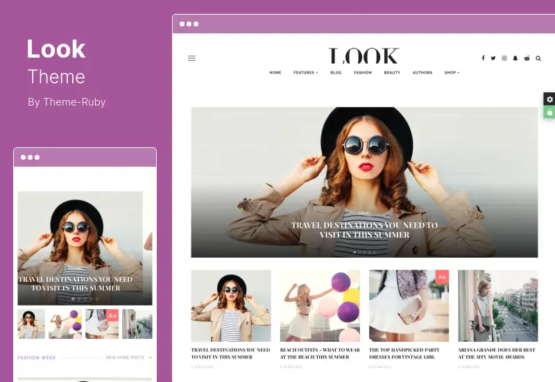 Look Theme - ธีมมินิมอลแมกกาซีนและบล็อก WordPress