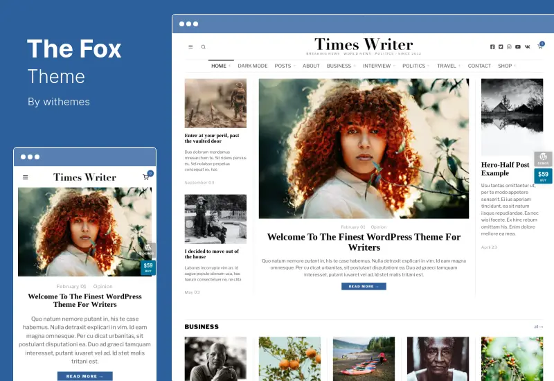 The Fox Theme — минималистичная тема WordPress для блога, журнала, газеты и новостей