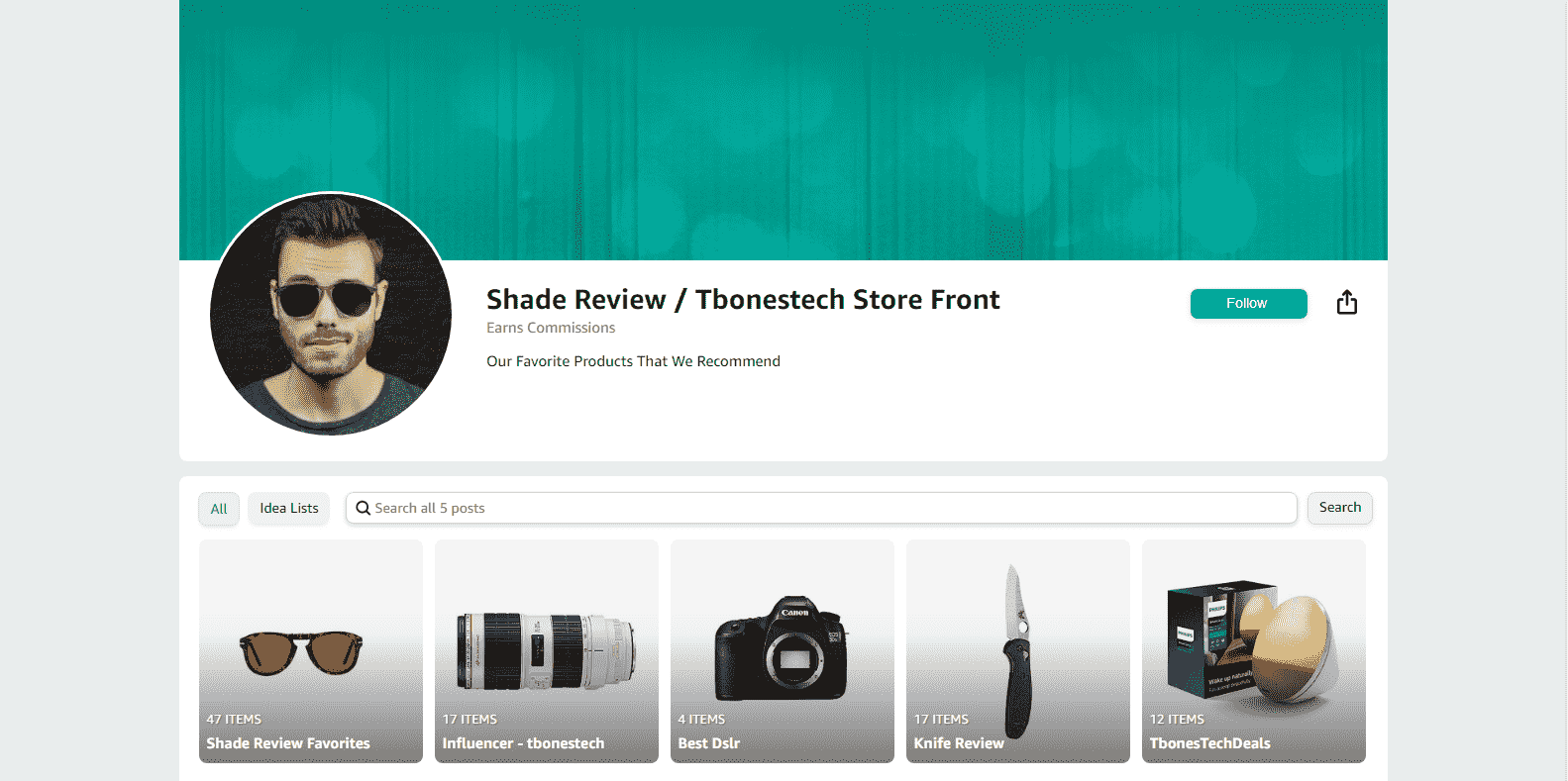 Pagina TbonesTech Amazon Storefront