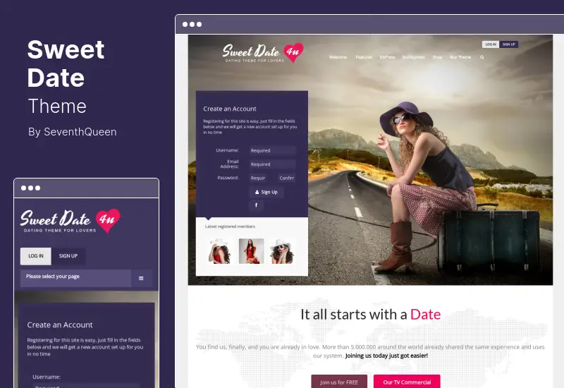 Sweet Date Theme - เป็นมากกว่าธีมหาคู่ของ WordPress