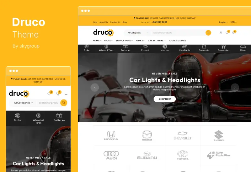 Тема Druco - тема Elementor WooCommerce