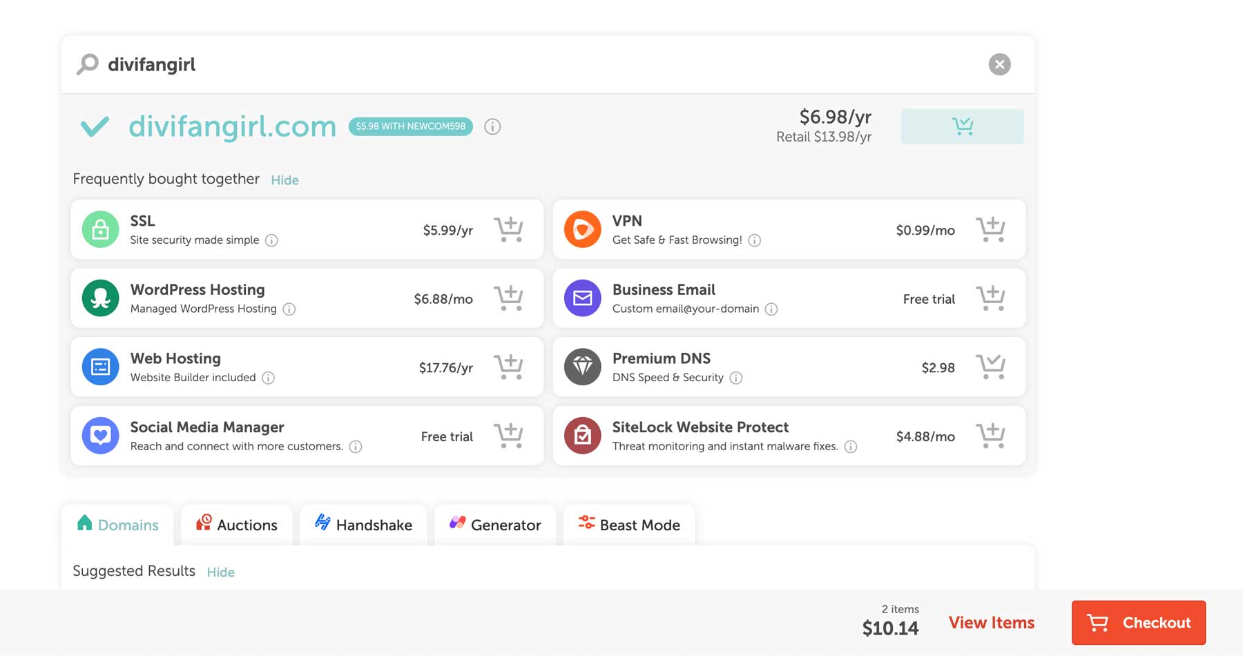 إضافات Namecheap