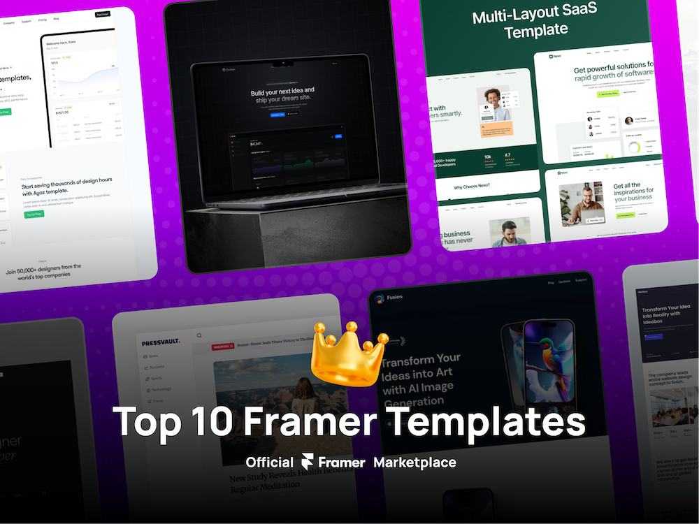 เทมเพลต Framer 10 อันดับแรก