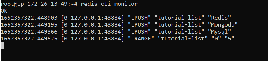 จอภาพ Redis-CLI