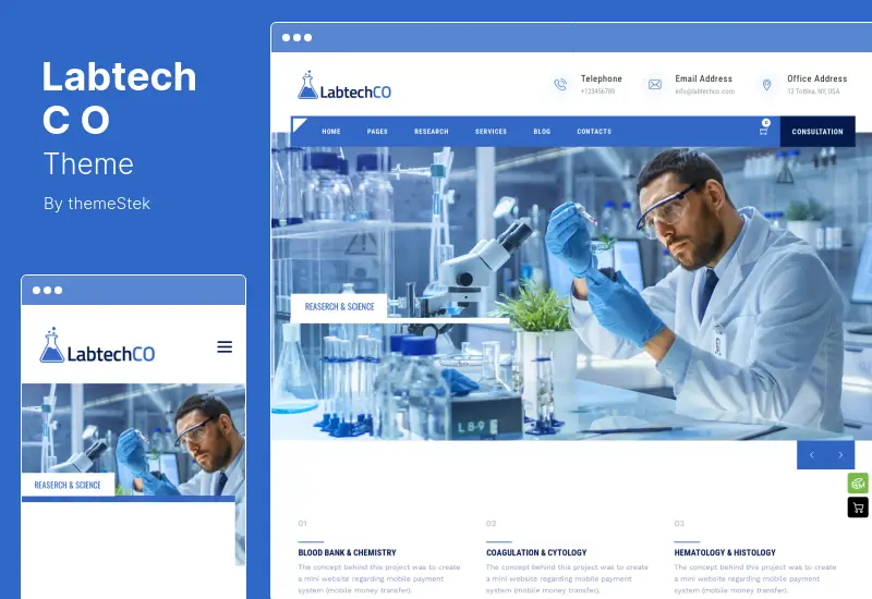 Tema LabtechCO - Tema WordPress Laboratorium & Penelitian Sains