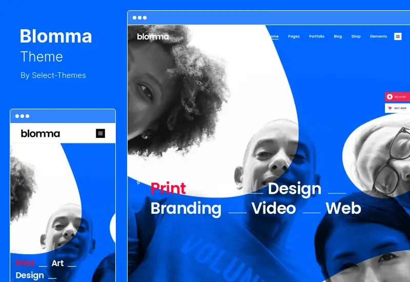 Tema Blomma - Tema WordPress Portofolio Agensi Kreatif