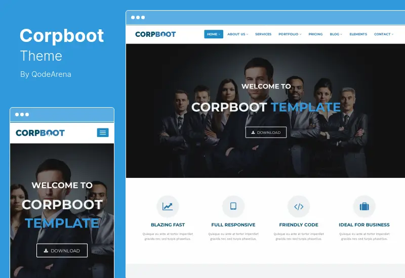 Tema Corpboot - Tema WordPress Situs Web Korporat