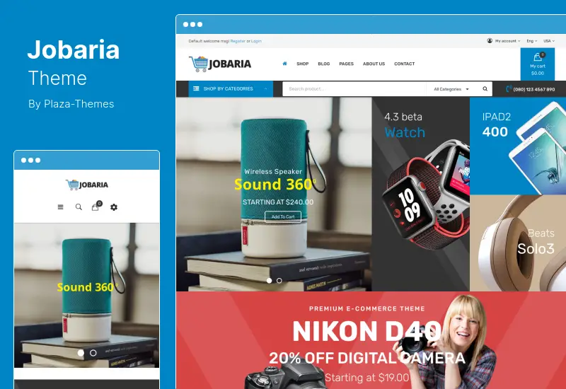 Tema Jobaria - Tema WordPress Teknologi untuk WooCommerce